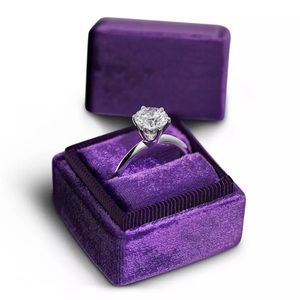18k WHITE Gold Round Cut Austrian Diamond or 925 Sterling Silver Solitaire Ring